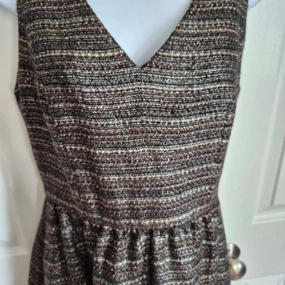 Anthropologie Moulinette Soeurs Glissade dress black metallic tweed size 6 - Picture 6 of 15